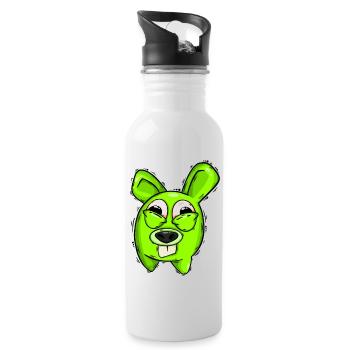 Hasi - Trinkflasche mit integriertem Trinkhalm - Weiß - Rechts