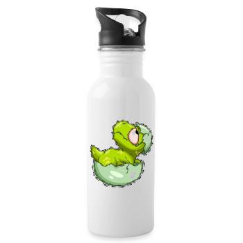 Guten Morgen - Trinkflasche mit integriertem Trinkhalm - Weiß - Rechts