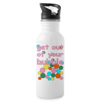 bubble englische Version - Trinkflasche mit integriertem Trinkhalm - Weiß - Rechts