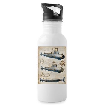 U-Boot #1 - Trinkflasche mit integriertem Trinkhalm - Weiß - Rechts