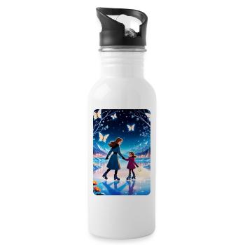 personalized design mother's gift - Water bottle with straw - white - Right