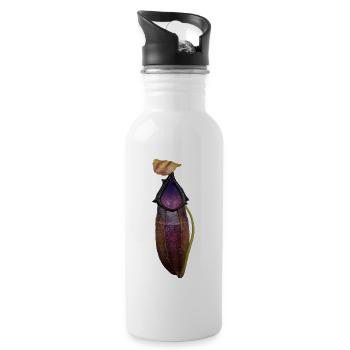 Nepenthes bongso - Trinkflasche mit integriertem Trinkhalm - Weiß - Rechts