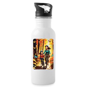 personalized design mother's gift - Water bottle with straw - white - Right