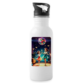 personalized design mother's gift - Water bottle with straw - white - Right