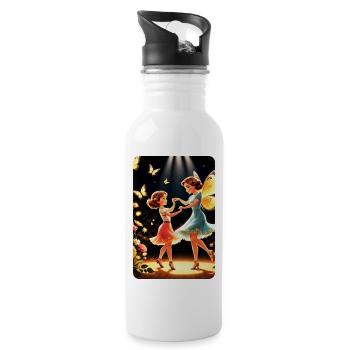 personalized design mother's gift - Water bottle with straw - white - Right
