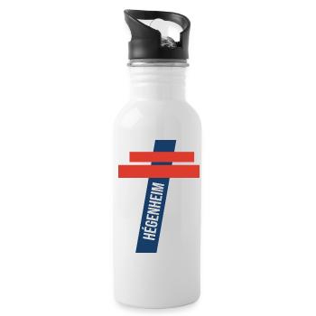 Hégenheim - Trinkflasche mit integriertem Trinkhalm - Weiß - Rechts