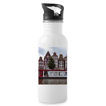Amsterdam - Water bottle with straw - white - Right