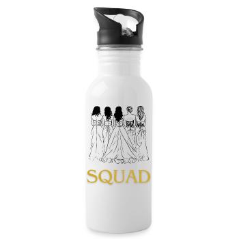 Jungesellinenabschied Squad - Trinkflasche mit integriertem Trinkhalm - Weiß - Rechts