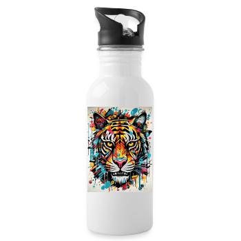 [MB] Ferocious Fear: Lion's Teeth - Water bottle with straw - white - Right