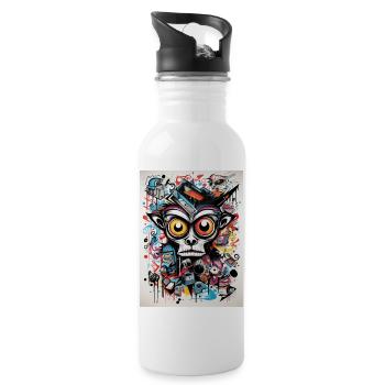 [MB] Colorful Malice Gaze - Water bottle with straw - white - Right