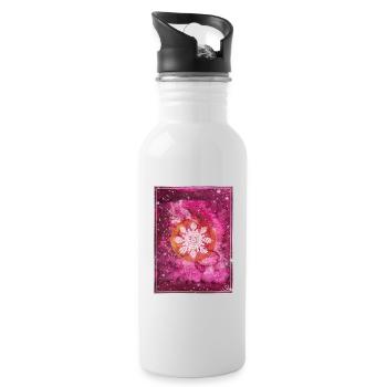Winterzauberkraft - Sonja Ariel von Staden - Trinkflasche mit integriertem Trinkhalm - Weiß - Rechts