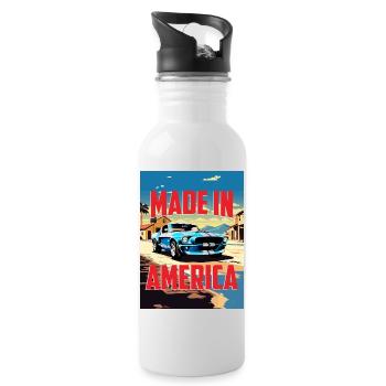 COBRA MADE IN AMERICA - Trinkflasche mit integriertem Trinkhalm - Weiß - Rechts