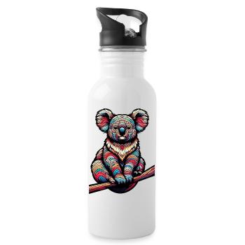Koala - Trinkflasche mit integriertem Trinkhalm - Weiß - Rechts
