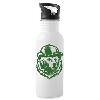 Cool Grizzly (Green) - Water bottle with straw - white - Right