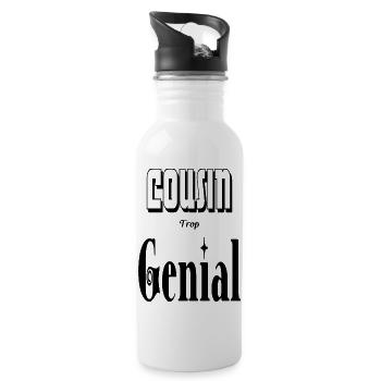 Cousin Trop Génial - Gourde avec paille intégrée - blanc - Droite