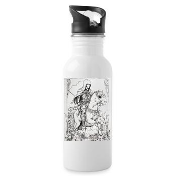 Death on a Horse - Water bottle with straw - white - Right