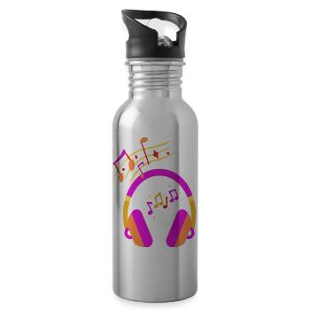 Personal Music - Water bottle with straw - silver - Right