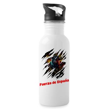 Spain Matador bullfighting bull - Water bottle with straw - white - Right