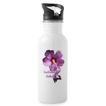 UniKathies Floower - Trinkflasche mit integriertem Trinkhalm - Weiß - Rechts