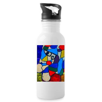 Artful design - Water bottle with straw - white - Right
