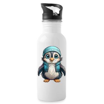 Tordalk - Trinkflasche mit integriertem Trinkhalm - Weiß - Rechts