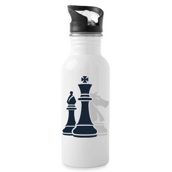 Chess pieces - Water bottle with straw - white - Right