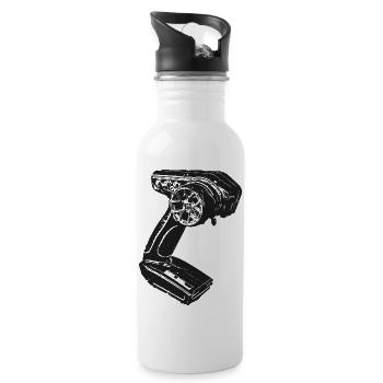 Fernsteuerung - Trinkflasche mit integriertem Trinkhalm - Weiß - Rechts