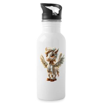 Pegasus #lovely toons - Water bottle with straw - white - Right