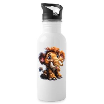 Mammoth #lovely toons - Water bottle with straw - white - Right