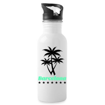 Barcelona - Water bottle with straw - white - Right