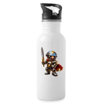 Knight #lovely toons - Gourde avec paille intégrée - blanc - Droite