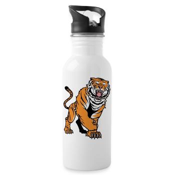 Tiger - Trinkflasche mit integriertem Trinkhalm - Weiß - Rechts