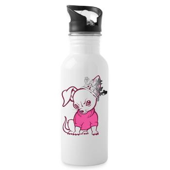 spitz mit krone - Trinkflasche mit integriertem Trinkhalm - Weiß - Rechts