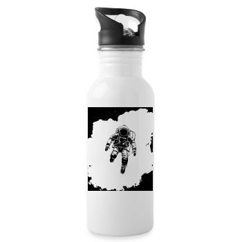 Lost Astronaut - Space - Water bottle with straw - white - Right