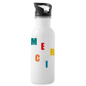 MISTRESS. MASTER. THANK YOU. THANK YOU MISTRESS - Water bottle with straw - white - Right