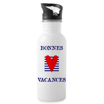 MISTRESS. THANK YOU. HAPPY HOLIDAYS - Water bottle with straw - white - Right