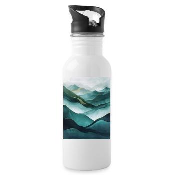 Poster Geo Nature Paint 5 - Water bottle with straw - white - Right