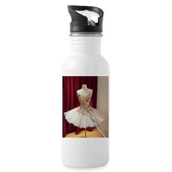 Beaded ballerina tutu - Water bottle with straw - white - Right
