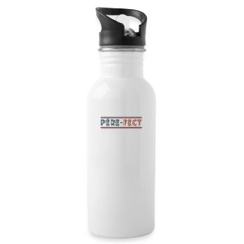 Cadeau Papa, Mari, Homme, Père Fect - Gourde avec paille intégrée - blanc - Droite