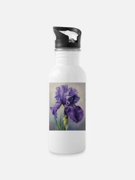 Iris FL 100 - Trinkflasche mit integriertem Trinkhalm - Weiß