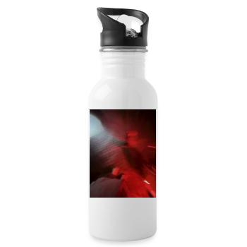 Red vibe - Trinkflasche mit integriertem Trinkhalm - Weiß - Rechts
