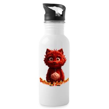 Monster 10 - Trinkflasche mit integriertem Trinkhalm - Weiß - Rechts