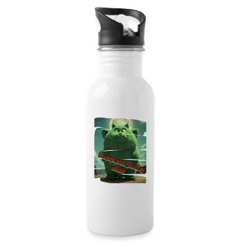 Monster 26 - Trinkflasche mit integriertem Trinkhalm - Weiß - Rechts