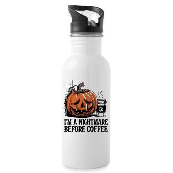 I'm a Nightmare Before Coffee - Water bottle with straw - white - Right