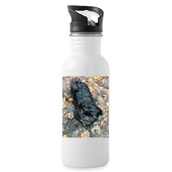 Havaneser forever - Trinkflasche mit integriertem Trinkhalm - Weiß - Rechts