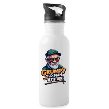 MÜRRISCHER OLDMAN - Trinkflasche mit integriertem Trinkhalm - Weiß - Rechts