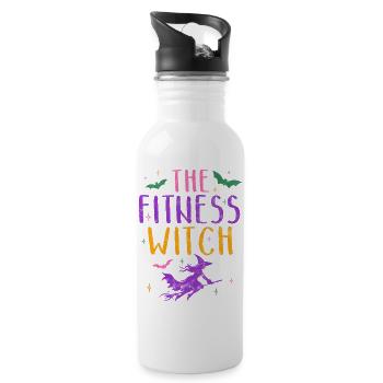 The Fitness Witch Witch Halloween Costume - Water bottle with straw - white - Right