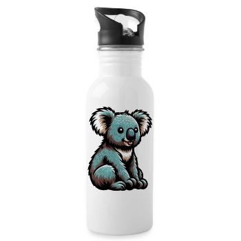 Koala - Trinkflasche mit integriertem Trinkhalm - Weiß - Rechts