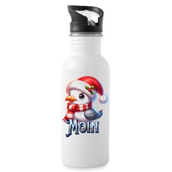 Moin Seagull Christmas - Water bottle with straw - white - Right