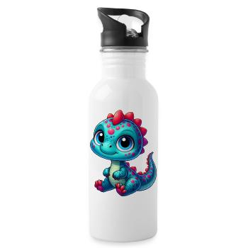 Dinosaur - Water bottle with straw - white - Right